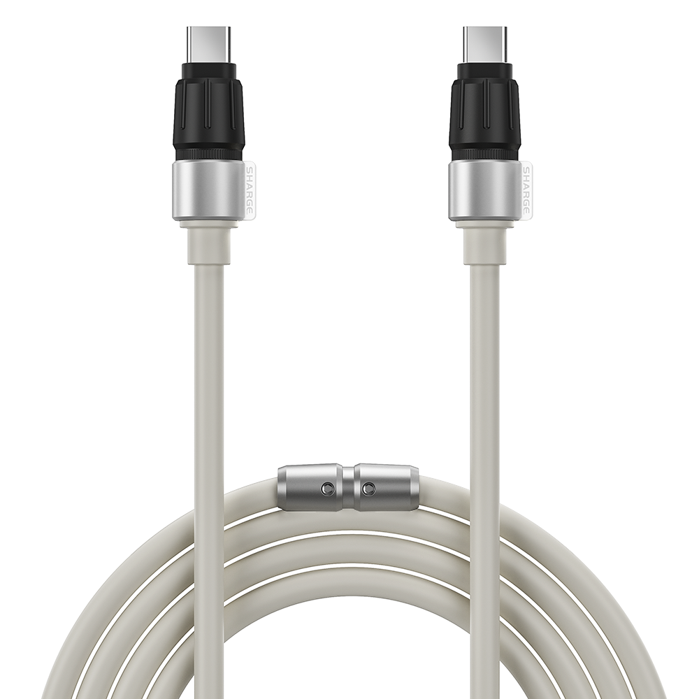 Sharge Phantom White USB-C To  C Cable