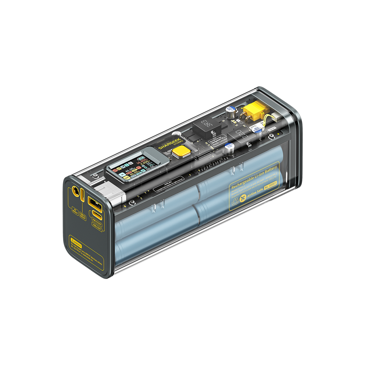 Shargeek Storm 2 Fast Power Bank Charger 100W Transparent Portable Shargeek Storm 2 Fast Power Bank Charger 100W Transparent Portable